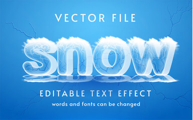 Snow text effect style fully editable