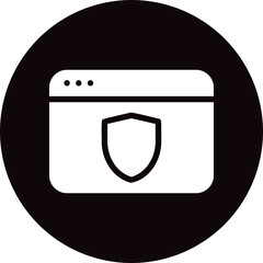 web security glyph icon