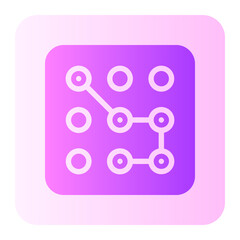 pattern lock gradient icon