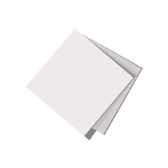 Paper napkin, white,folded,isolated on a white background.Vector illustration.The napkin can be used in fast food designs, restaurants, menus.