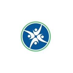 Obraz premium people logo vector template check