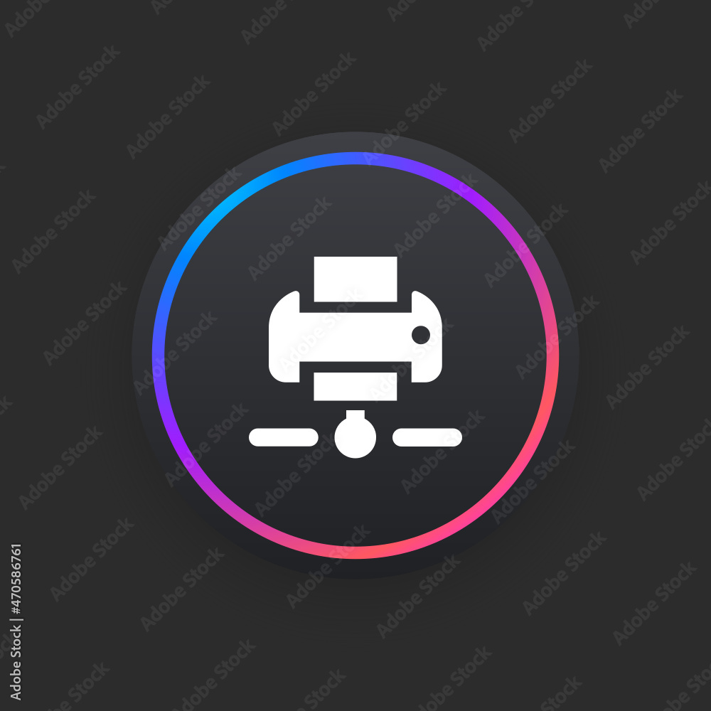 Wall mural Share Printer -  UI Icon