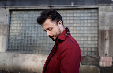 Obraz premium bearded stylish young handsome man