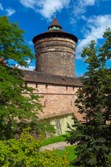 Fototapeta premium Historical part of the old town of Nuremberg, Franconia, Germany.