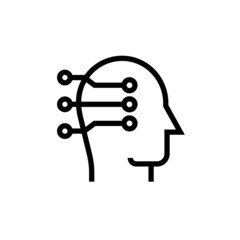 Machine Learning icon in vector. Logotype