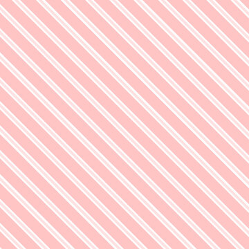 Pink illustration. Diagonal pink and white stripes on a square background. Square illustration. use for wrapping, printing, postcards.
