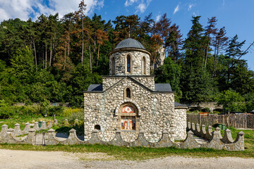 Fototapeta premium Small Church in the Village of Bran in Romania