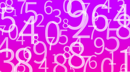 Numeric Pattern Purple Background