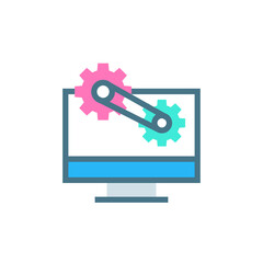 Machine Thinking icon in vector. Logotype