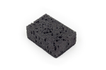 porous sponge for washing dishes on a white background. Isolated from background
