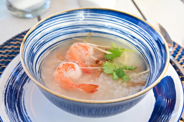 Shrimp porridge, Thai food