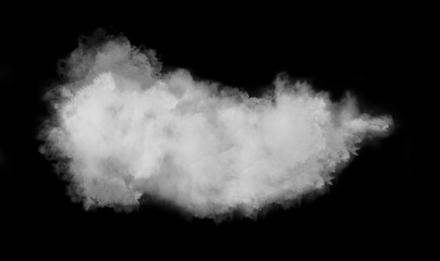 Obraz na płótnie Canvas White smoke or clouds on black