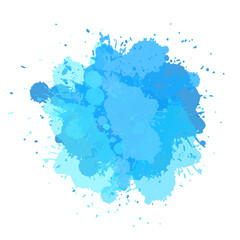 Blue Water color Splash vector image