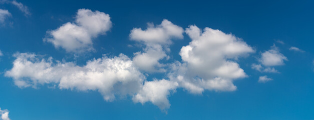 Naklejka na ściany i meble White fluffy Cloud with Beautiful blue sky