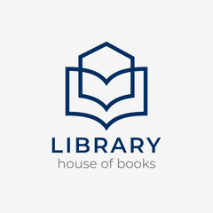 Library and book store logo outline