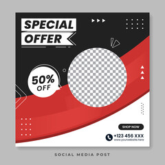 Special offer social media post template