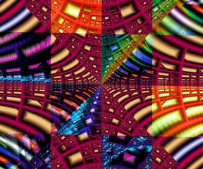 Computer generated abstract colorful fractal artwork