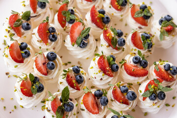 dessert with berries