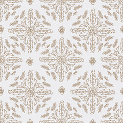 Beautiful golden Thai pattern - traditional floral seamless pattern from Thailand