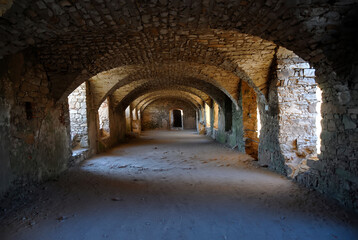 Stone castle ruins, Castle Krzyżtop&oacute;r, Poland