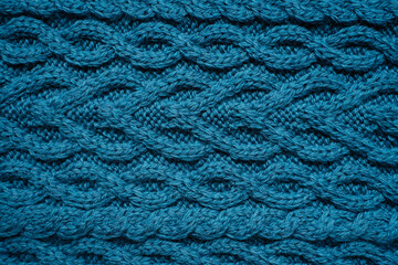 teal blue cable knit pattern