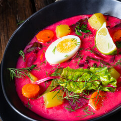 Botwinka Polish spring beetroot soup