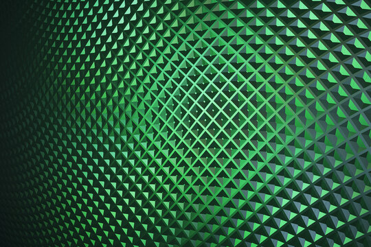 Abstract green pattern wallpaper. Design, web and landing page concept. 3D Rendering.