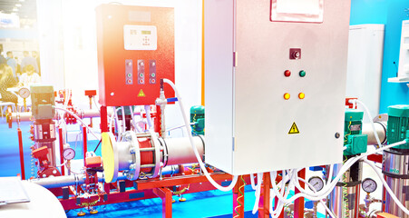 Industrial pumps with control panels
