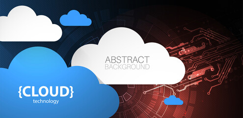 Cloud computing concept. Abstract technology background.
