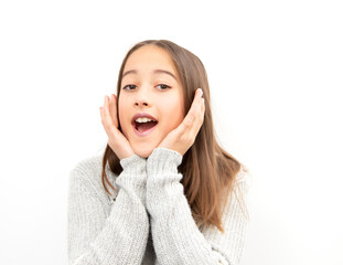 Portrait of surprised beautyful girl