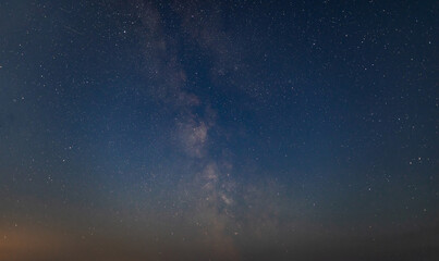 Starry night sky with milky way galaxy breathtaking view