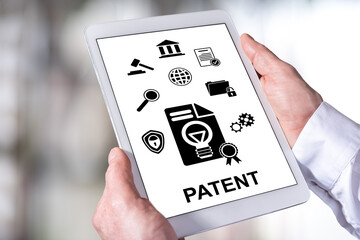 Patent concept on a tablet
