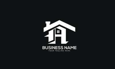 A initial building property abstract monogram vector logo template
