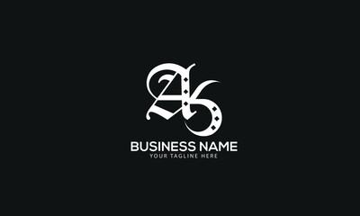 Handmade AK or KA  abstract monogram vector logo template