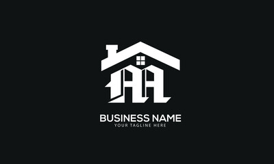 Alphabet M building property bstract vector logo template