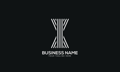 Alphabet X zebra initial abstract monogram vector logo template
