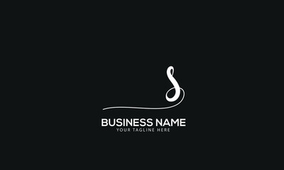 Alphabet S initial snake signature abstract love heart vector logo