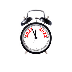 black alarm clock with white dial