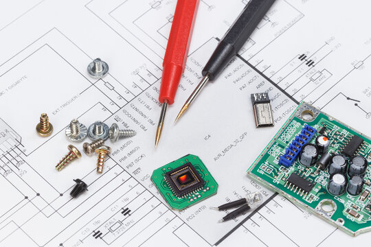 Electronic device diagram and parts