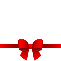 Red gift bow for the holiday. 