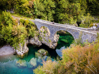 Prince Danilo's bridge on river Mrtvica in Montenegro.