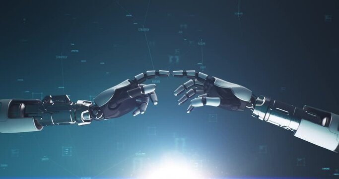 Robotic arms against digital data