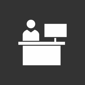 Reciption Glyph Inverted Vector Icon Design