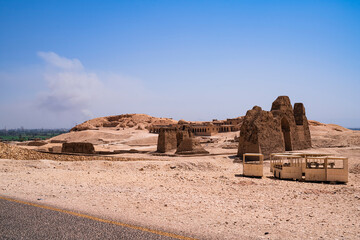 View of some ruins in the Valley of the Kings. Photograph taken in Luxor, Egypt. 