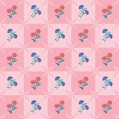 Floral seamless pattern pastel colors 