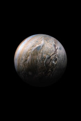 Obraz na płótnie Canvas Vertical wallpaper of planet in space. Outer dark space wallpaper. Surface of planet . Sphere. View from orbit. Elements of this image furnished by NASA