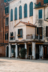 Traditional italian architecture in Venice Italy