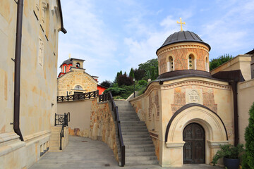 Archangelo-Mikhailovsky Zverinetsky cave monastery in Kyiv, Ukraine