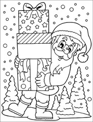 Santa distributes gifts 08