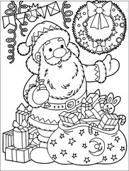 Santa distributes gifts 09